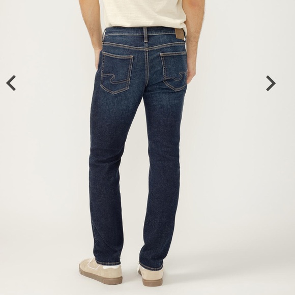 Silver Jeans Allan Slim Fit Straight Leg Luxe Heritage Jean Dark Mens size 34x34 - Picture 2 of 11